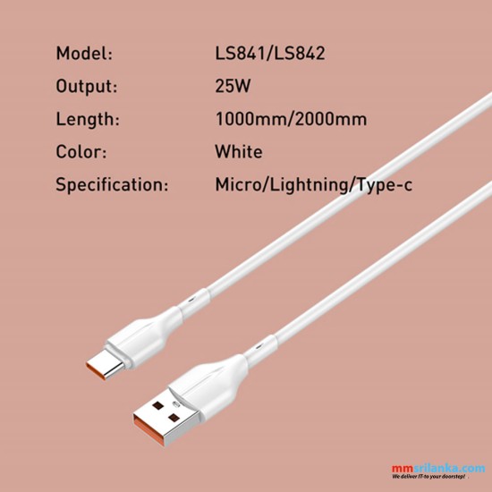 LDNIO LS842 25W FAST CHARGING 2M DATA CABLE